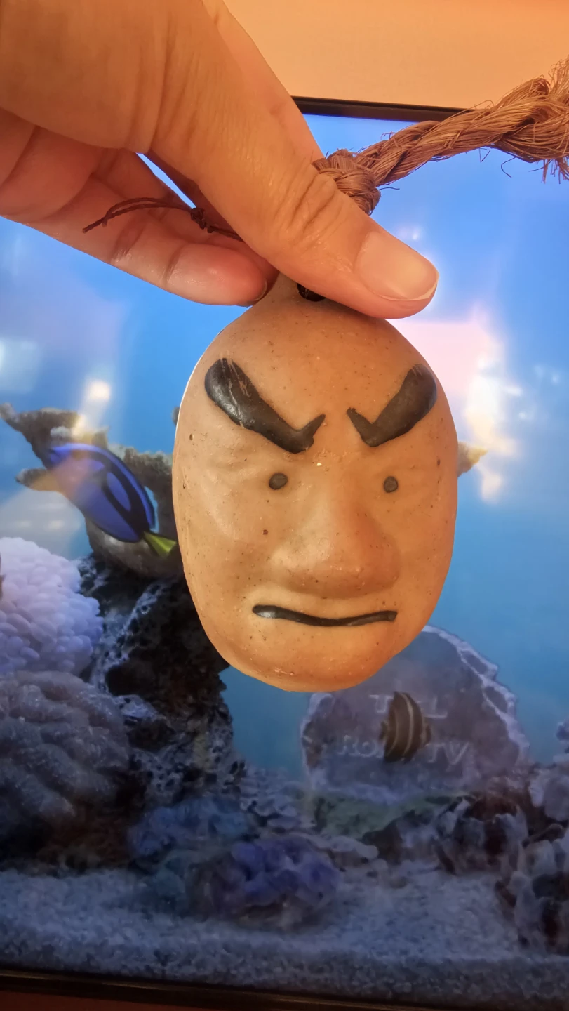 Handmade Ceramic Mask Ornament from Japan