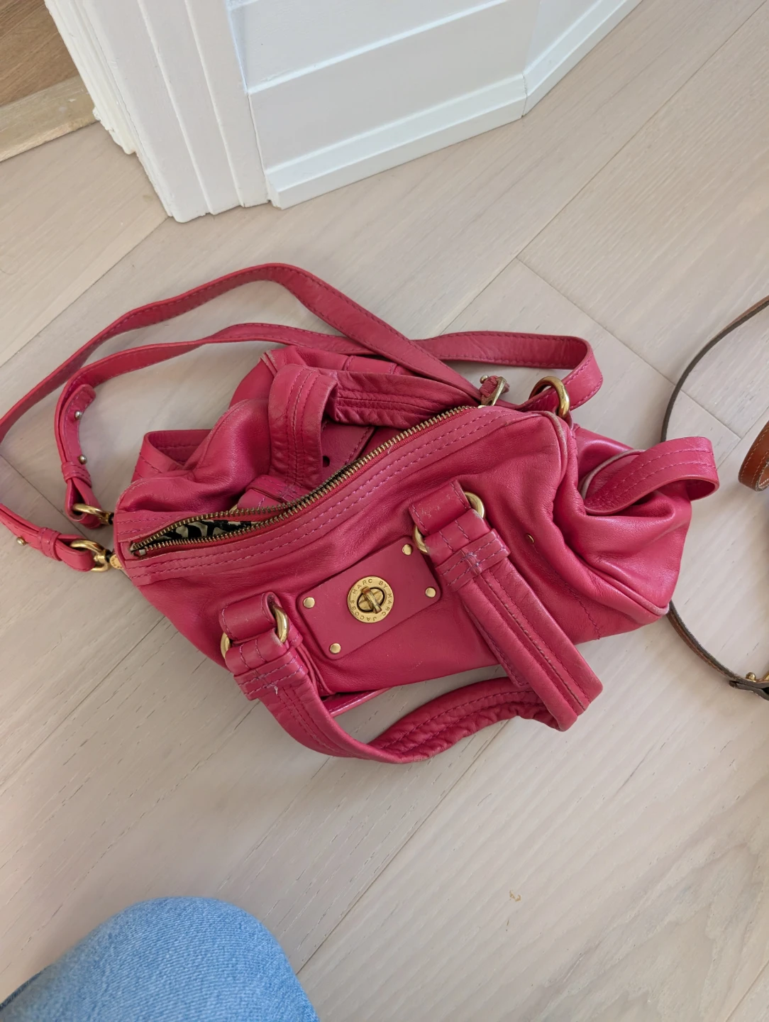 Marc Jacobs Pink Leather Satchel Lil Shifty Bag