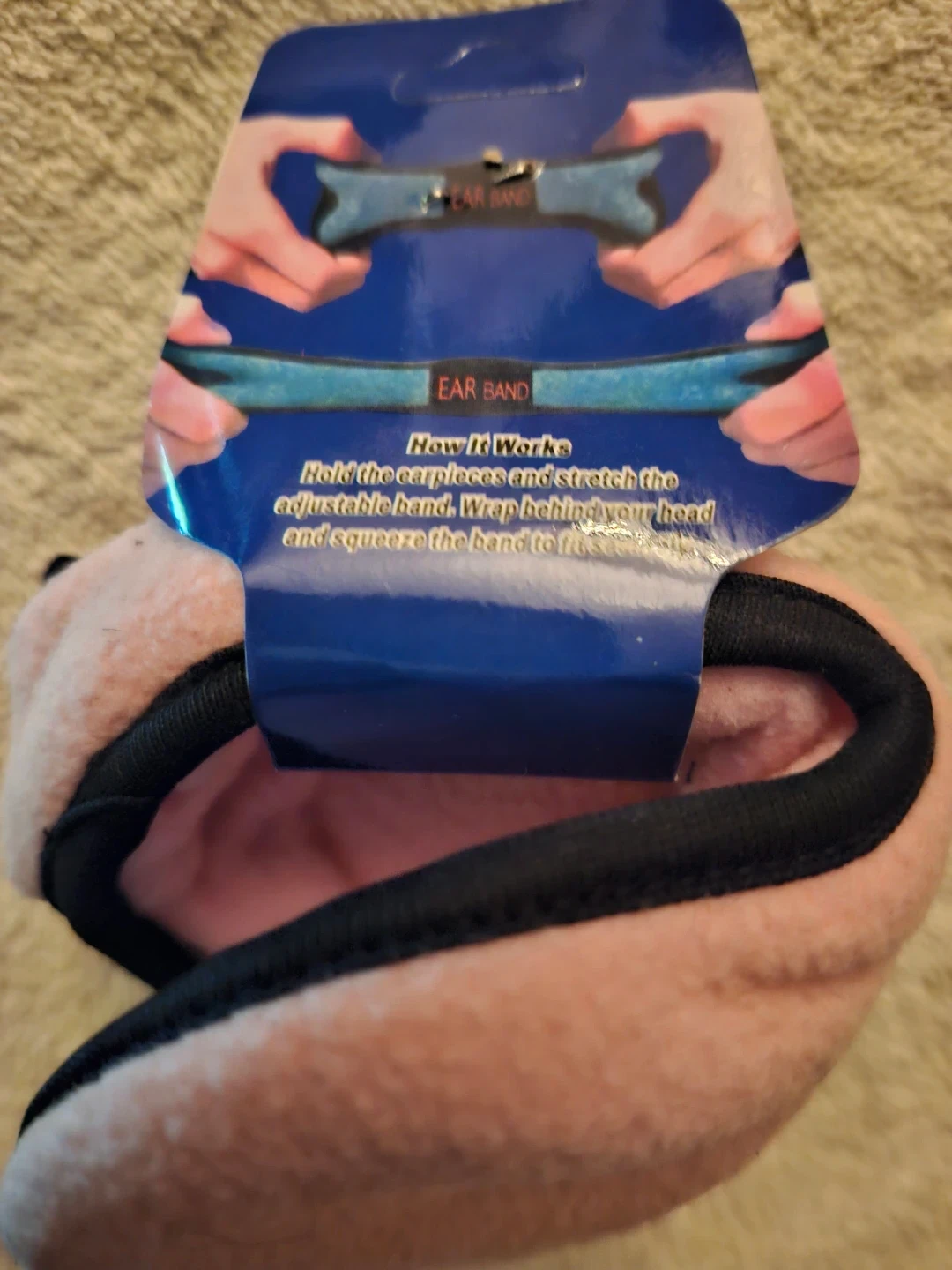NEW EARMUFFS, PINK w/ BLACK, WITH TAG - photo 2