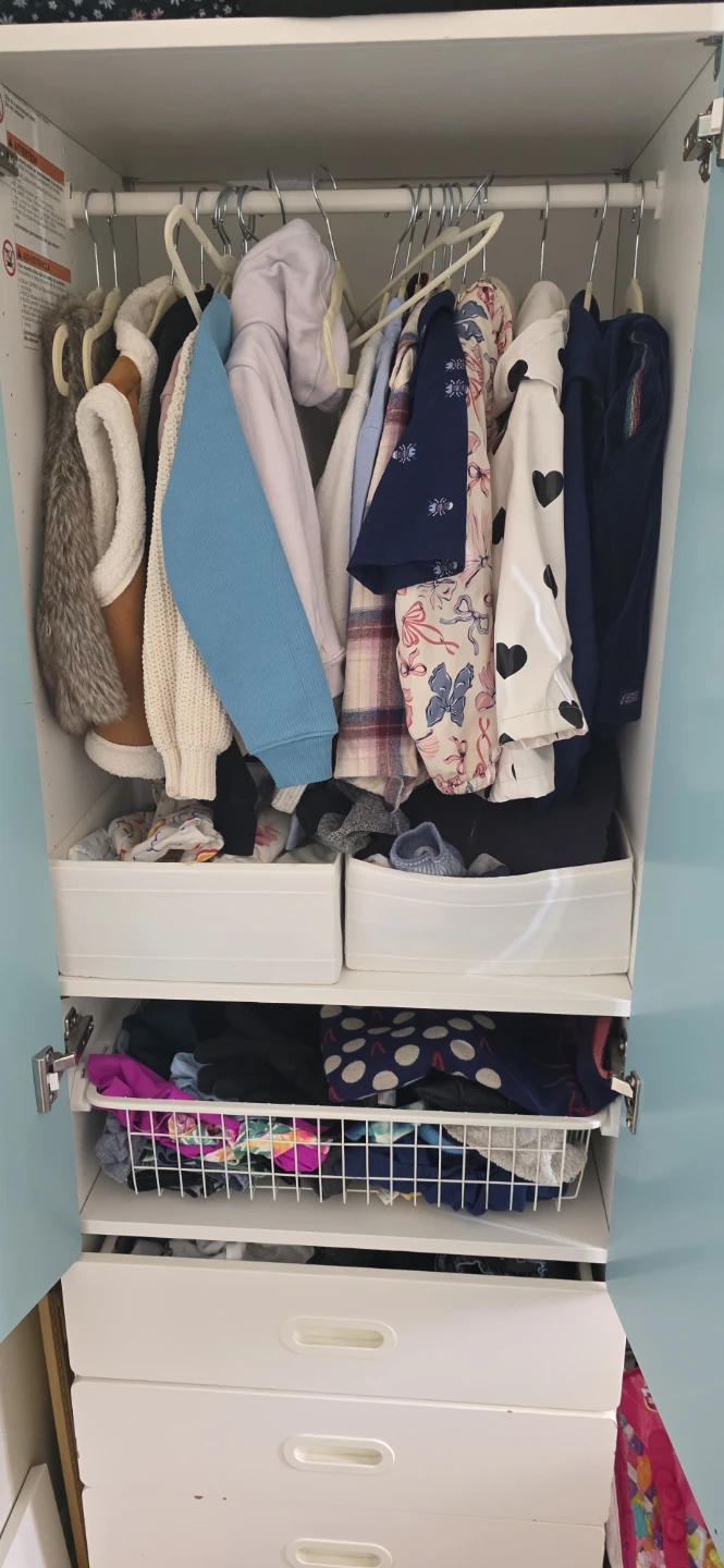 IKEA SMÅSTAD Wardrobe with 3 Drawers - Blue/White - photo 3
