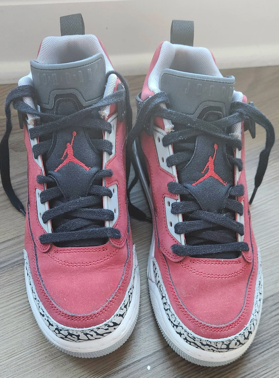 Jordan 3 Sneakers Red/Black Youth Size 7Y