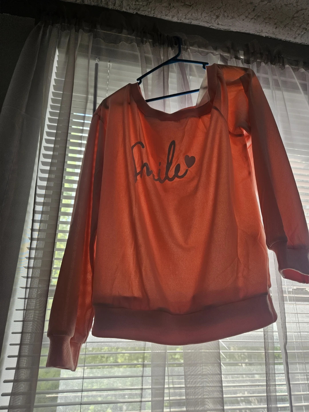 Peach "Smile" Sweatshirt
