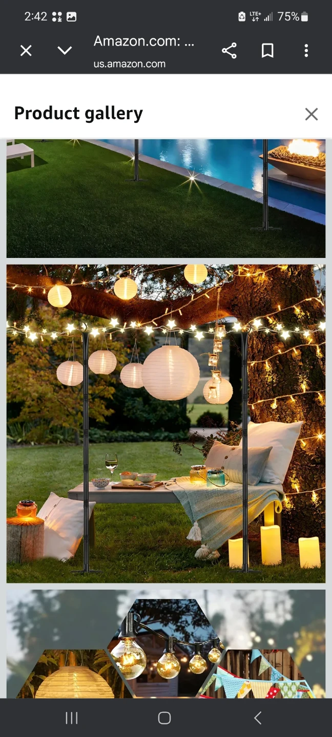 Suchtale 2 Pack 8.5FT String Light Poles - photo 4