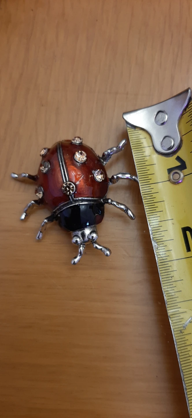 Ladybug Brooch with Rhinestones - photo 4