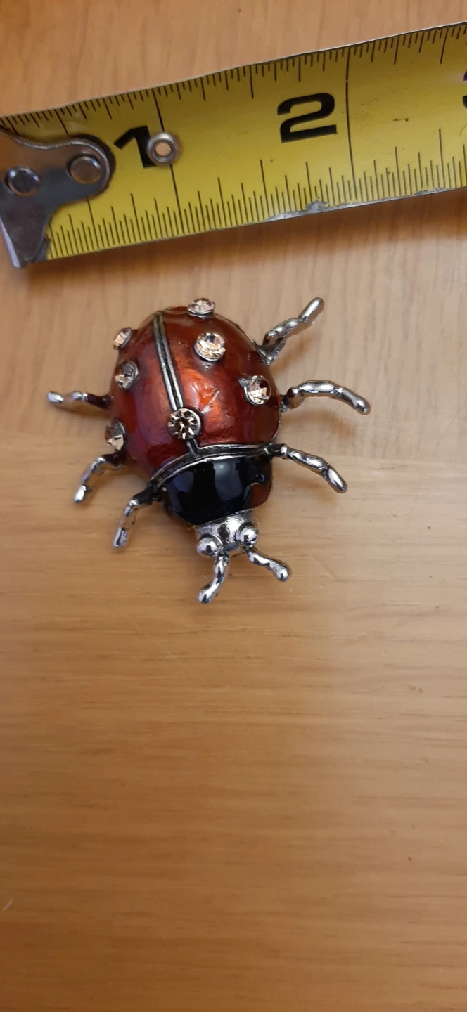 Ladybug Brooch with Rhinestones - photo 5