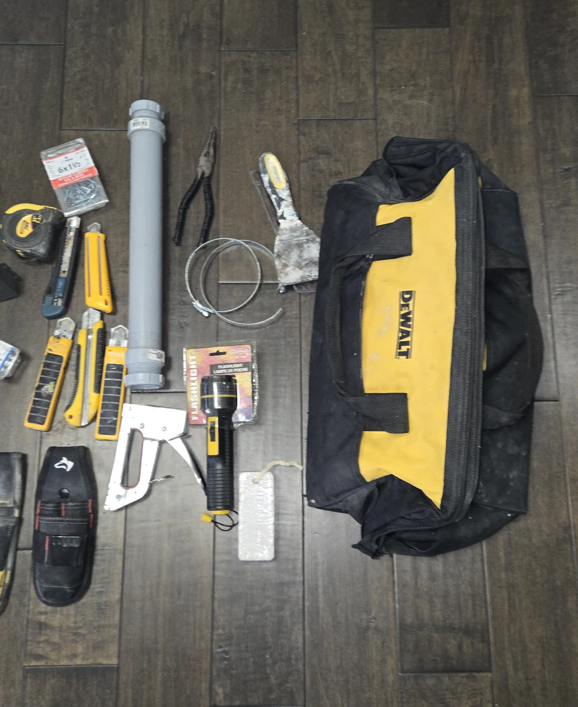 Assorted Tools and DeWalt Tool Bag