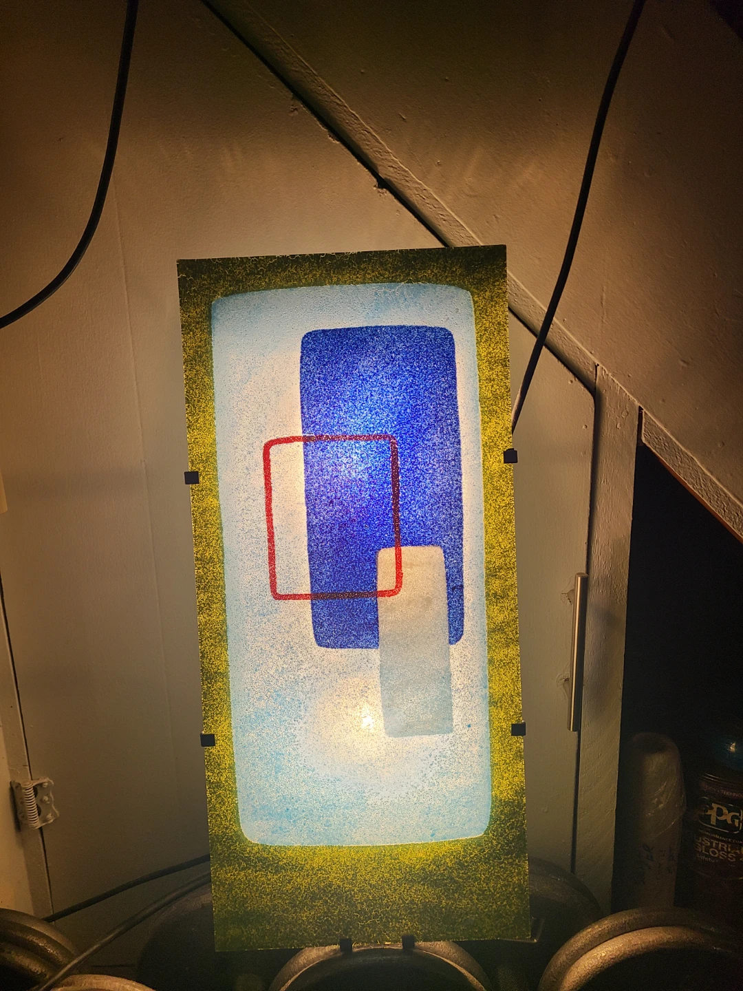 Vintage IKEA Decorative Panel  Lamp 1990's - photo 3