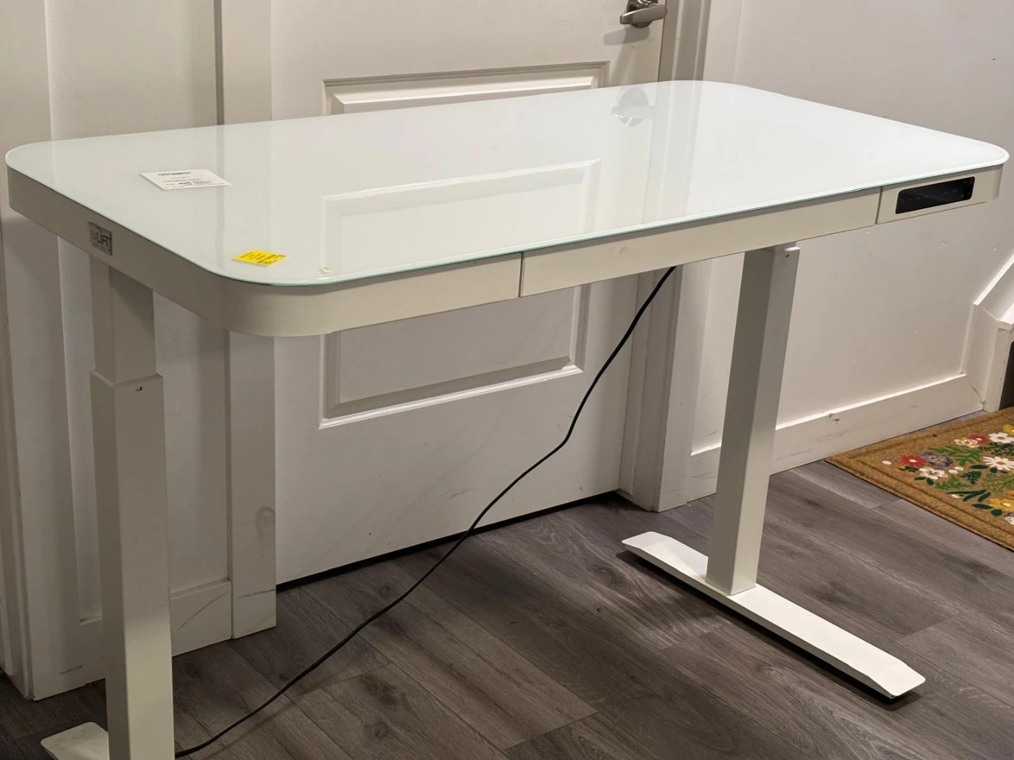 Airlift by Seville Classics White Glass Standing Desk