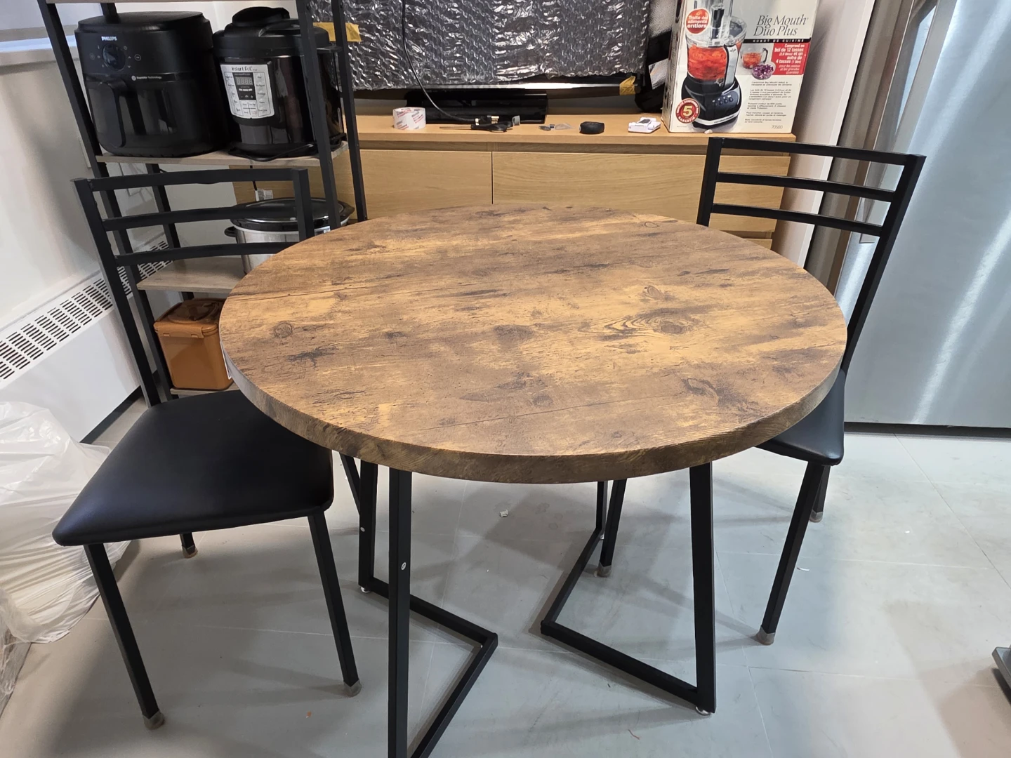 Two-person Bistro Dining Set (Black/Brown)