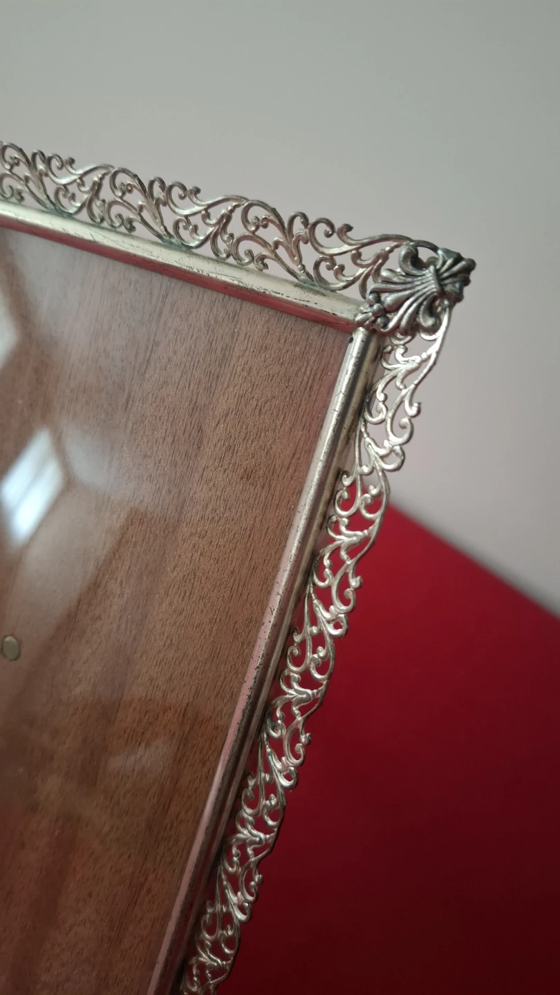 Vintage Ornate Silver Tone Photo Frame - photo 3
