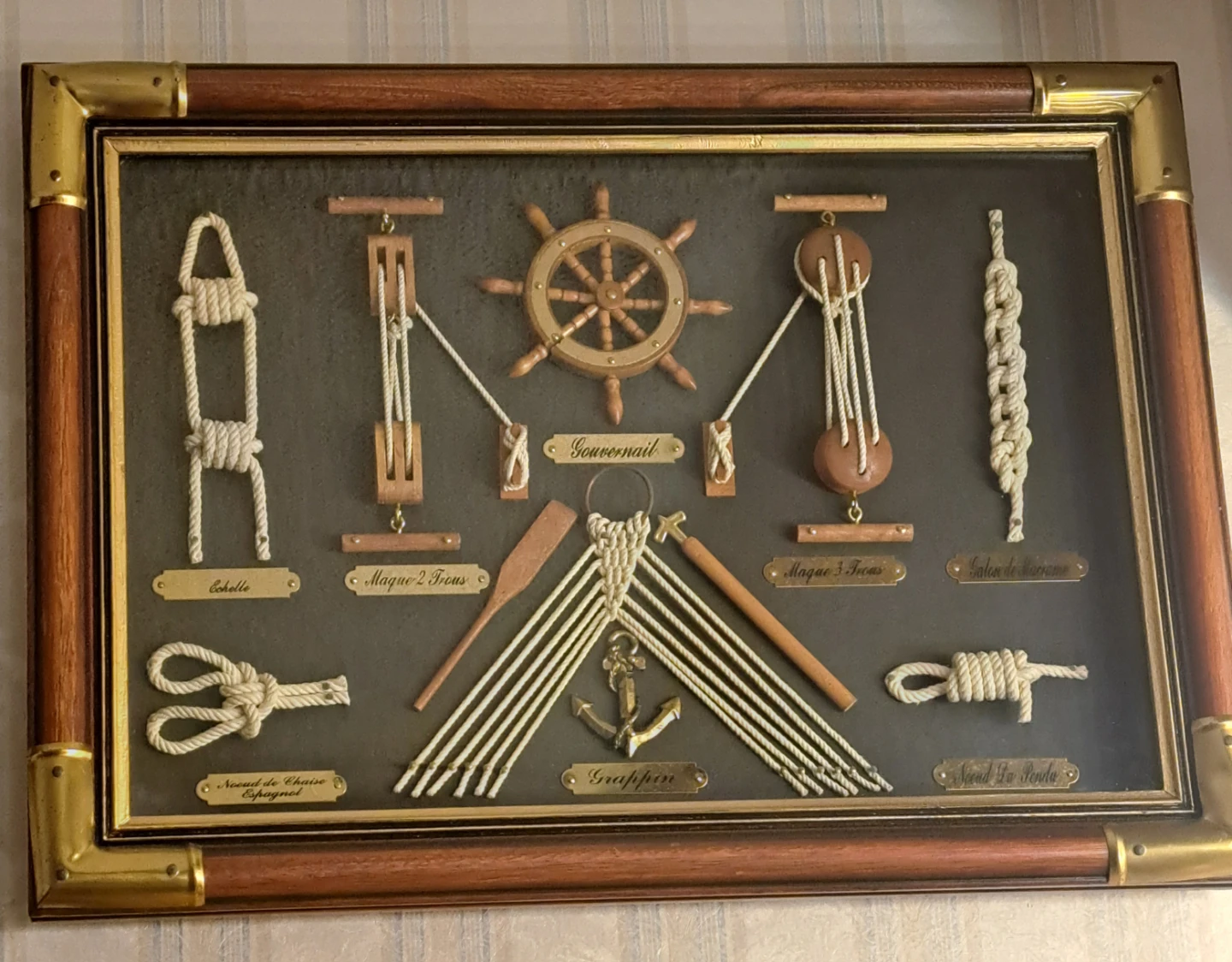 Nautical Knot Display Framed Art