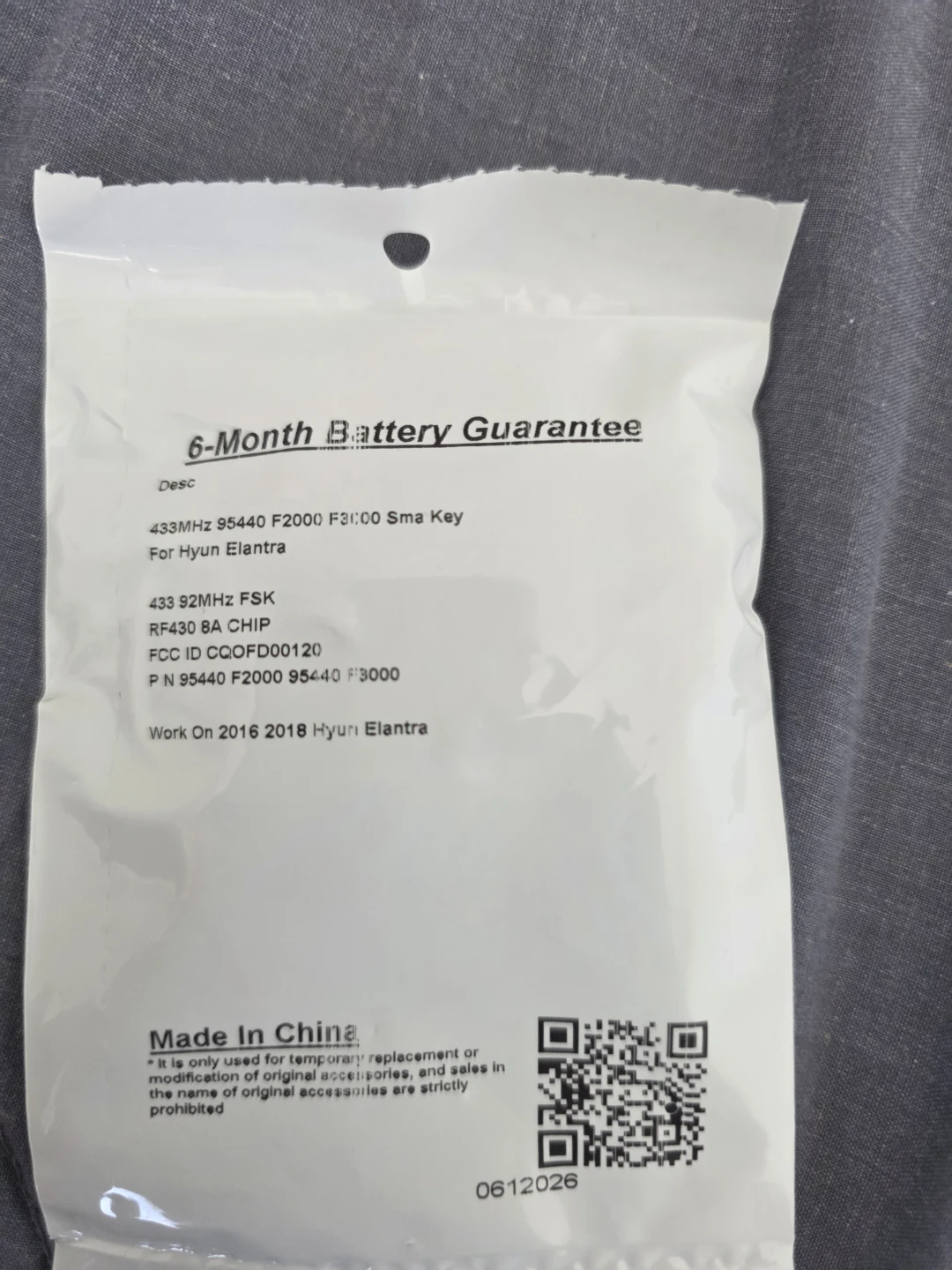 Replacement Smart Key Fob for Hyundai Elantra