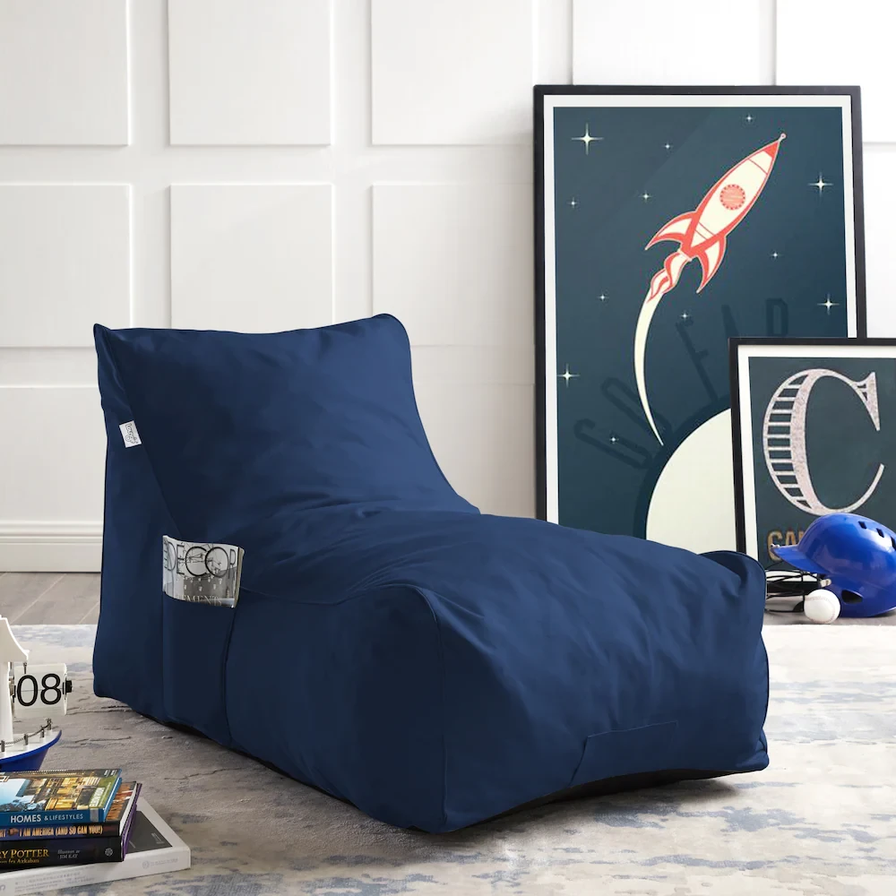 Navy Blue Bean Bag Lounge Chair