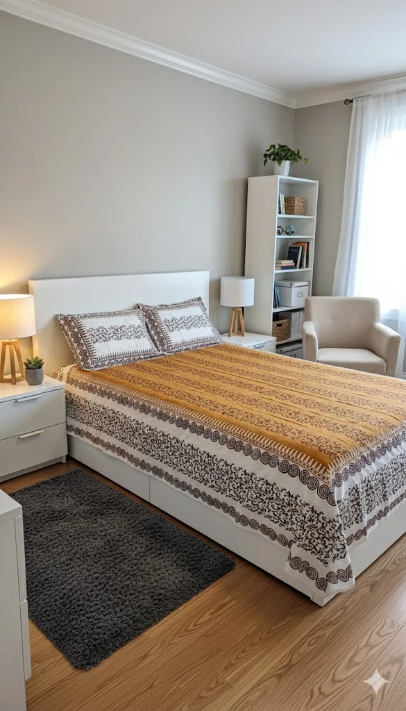 Block print bedsheet Set with Pillowcases