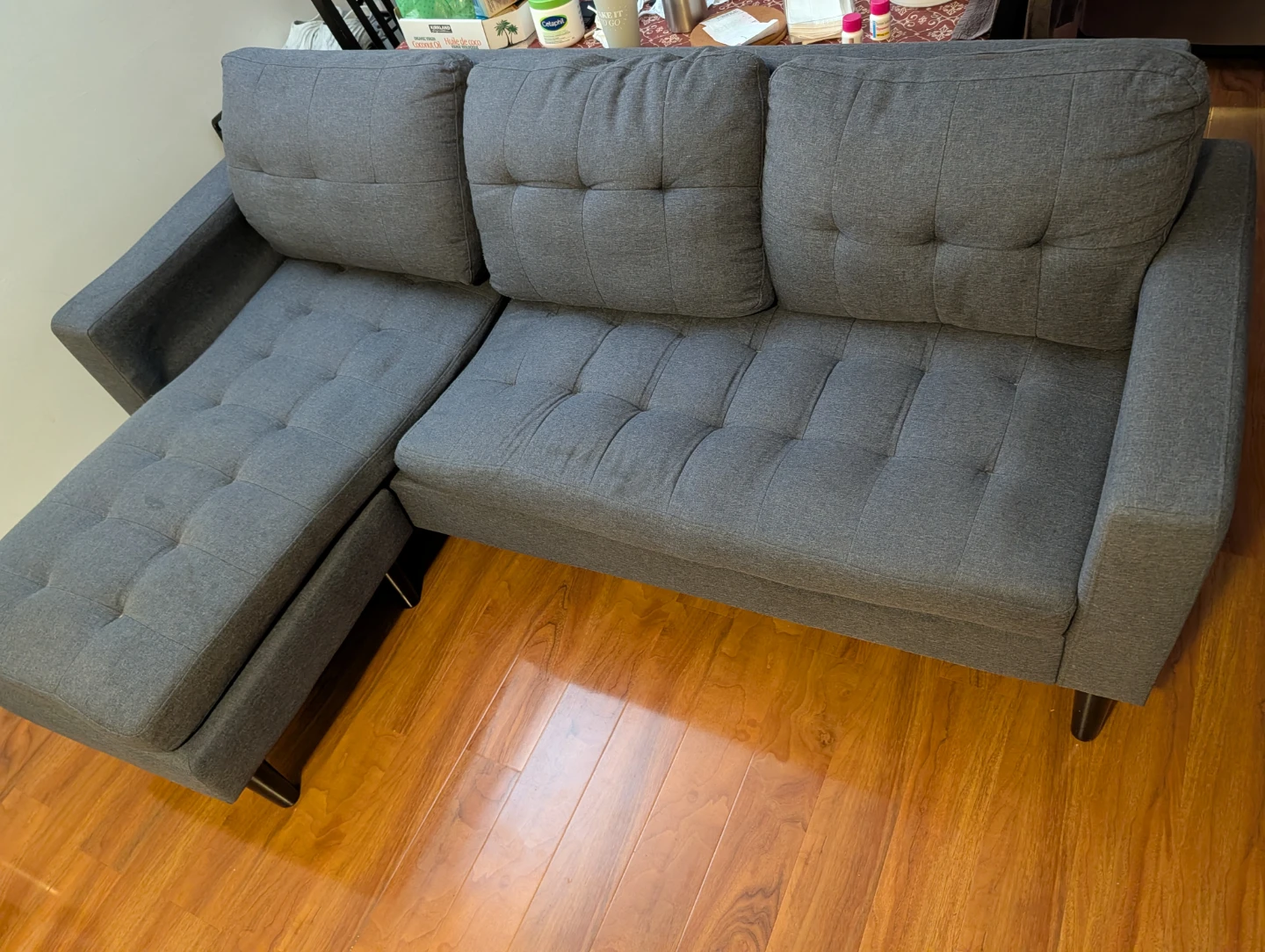 Grey Sectional Sofa with Chaise - photo 2