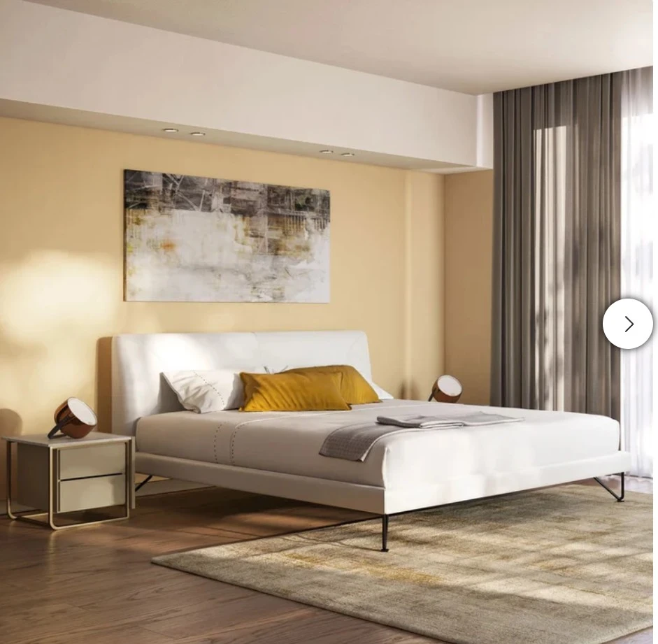 Natuzzi Editions Avery Leather Queen Bed Frame - photo 2