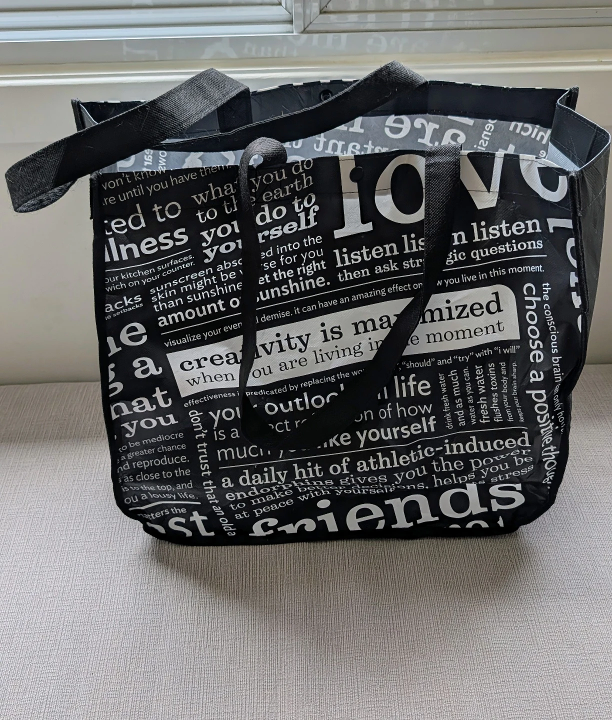 Lululemon Tote Bag - Black and White