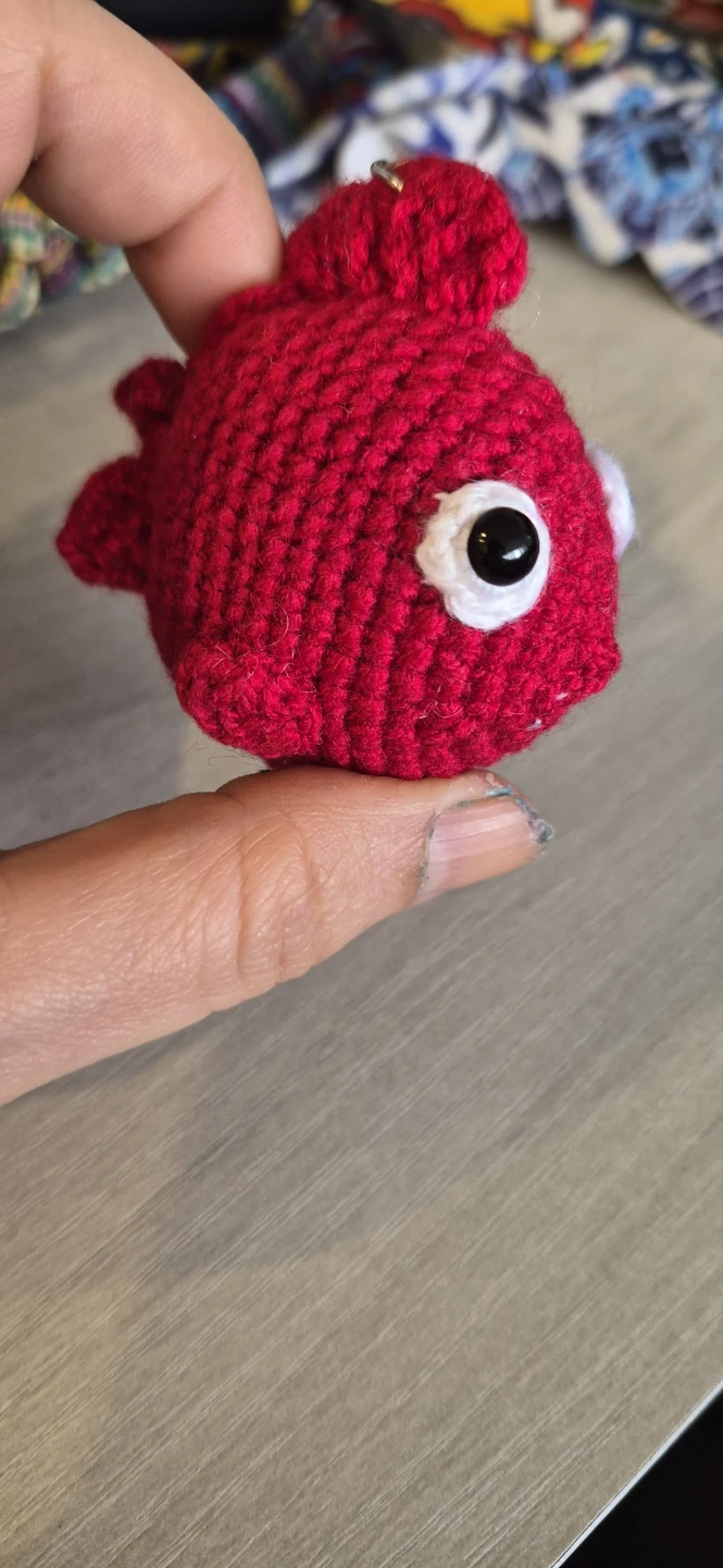 Handmade Crochet Fish Keychain - photo 2