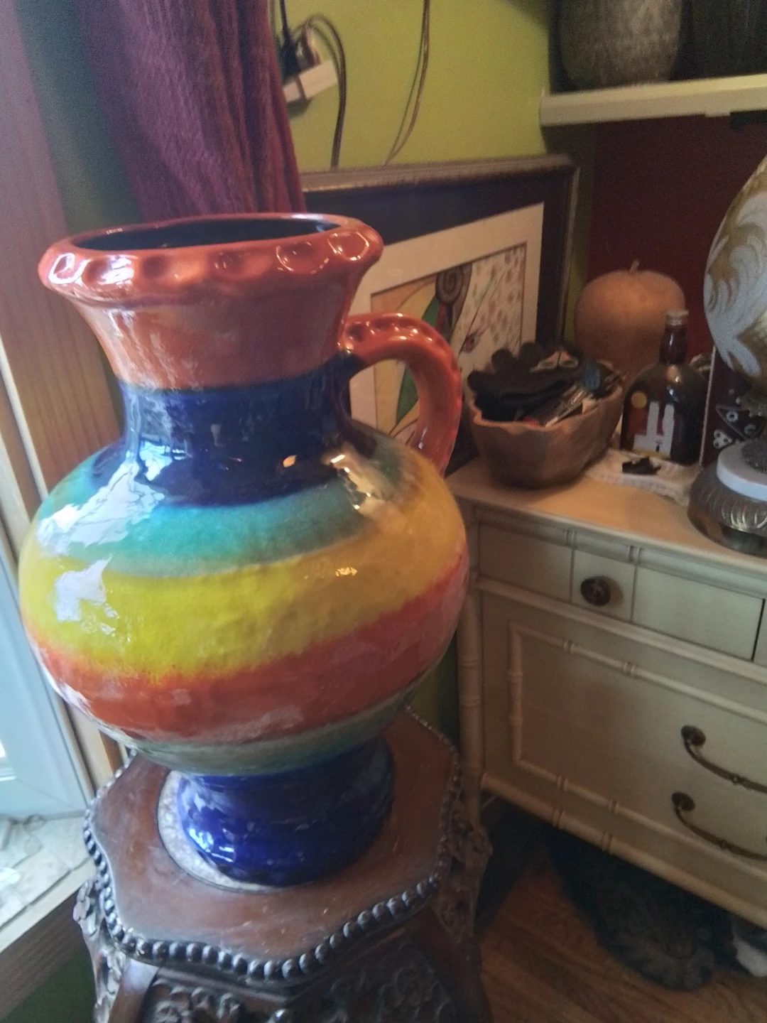 Vintage MCM Carstens Tönnieshof West German Pottery Vase - photo 4