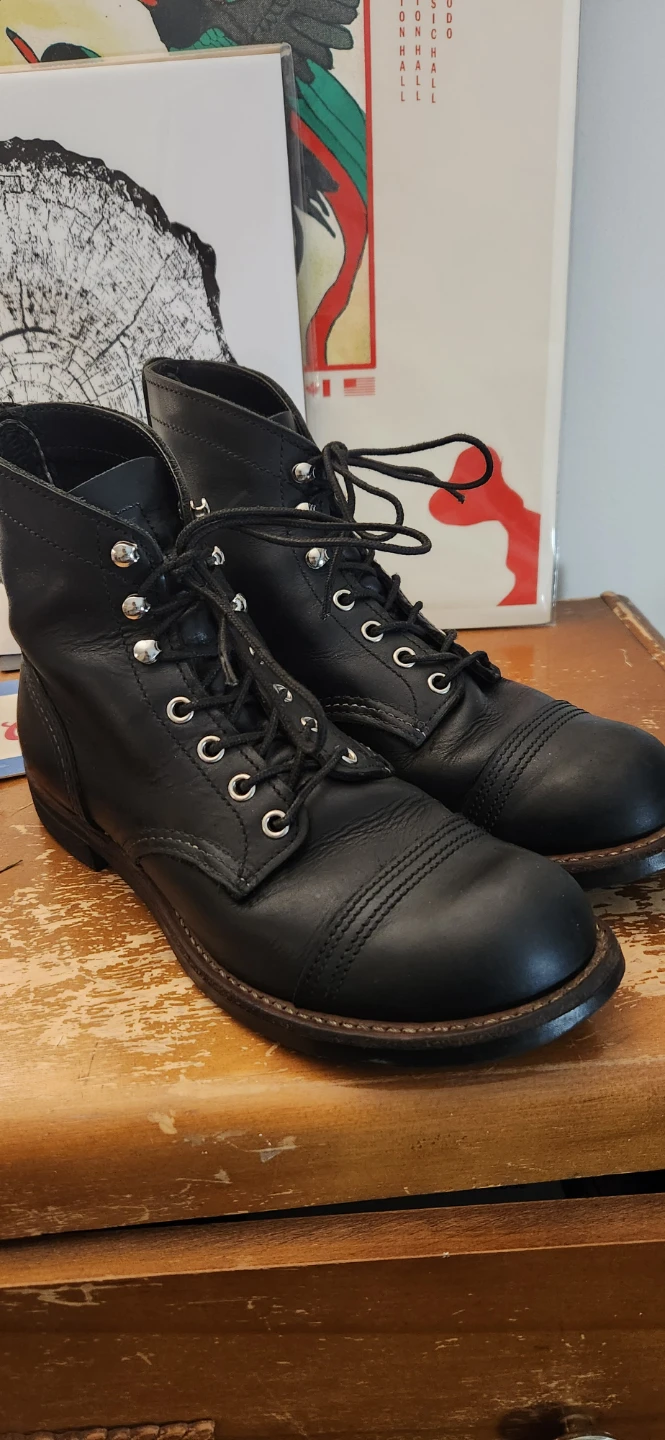 Red Wing Iron Ranger Black Leather Boots - photo 2