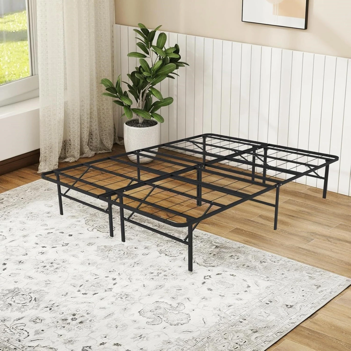 Brand New - Queen / 2 Twin 14" Foldable Metal Platform Bed Frame