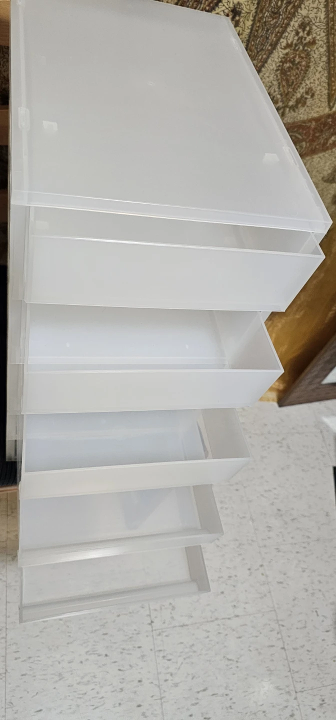 Stackable Frosted Plastic Drawer Organizer Set 🌱 - photo 4