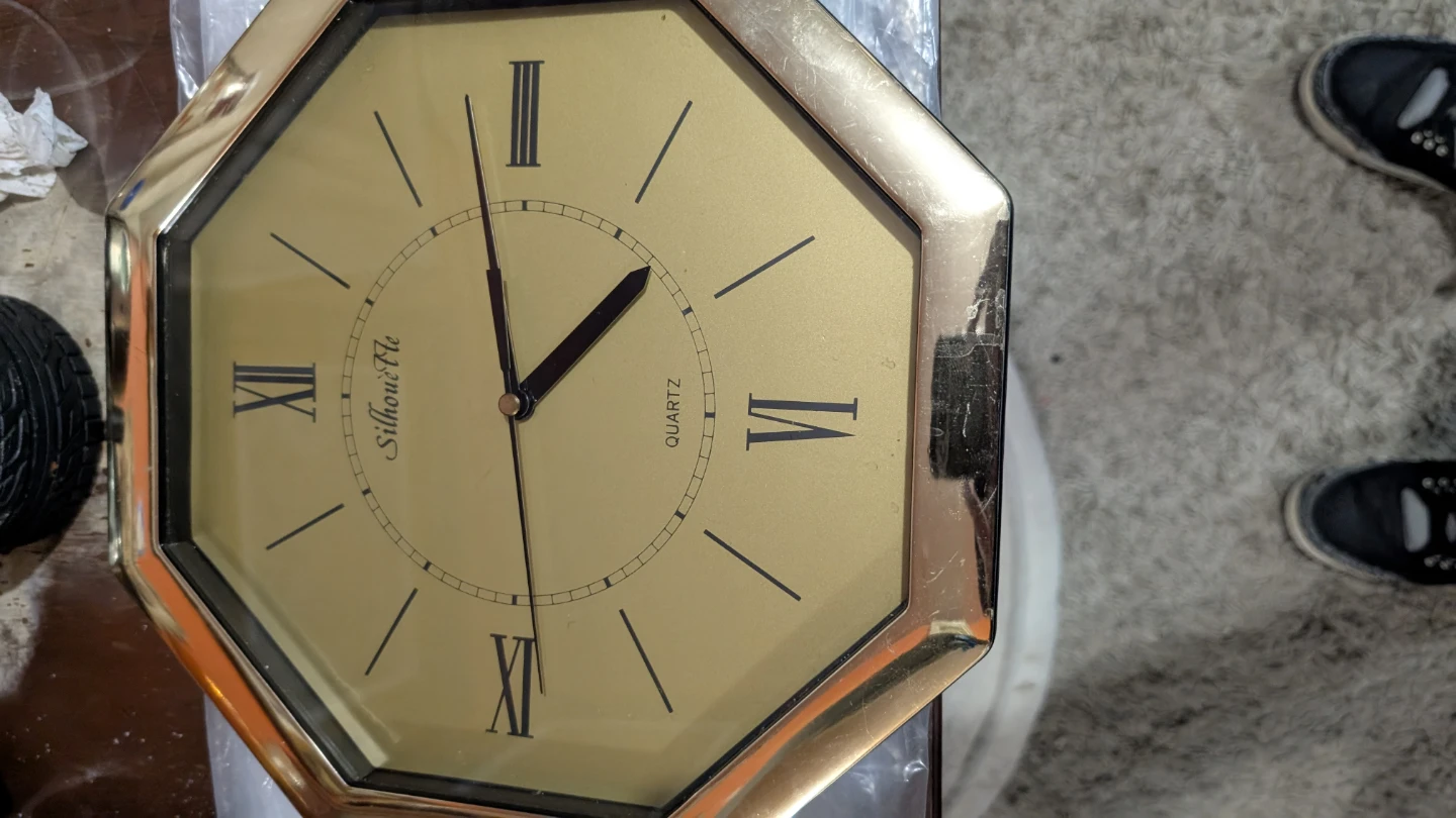 Silhouette "F/e" Quartz Octagon Wall Clock