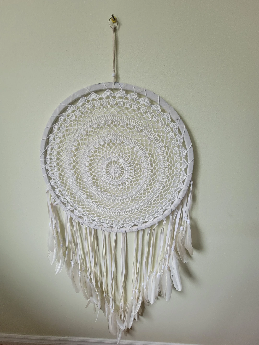 Large White Dream Catcher Boho Decor