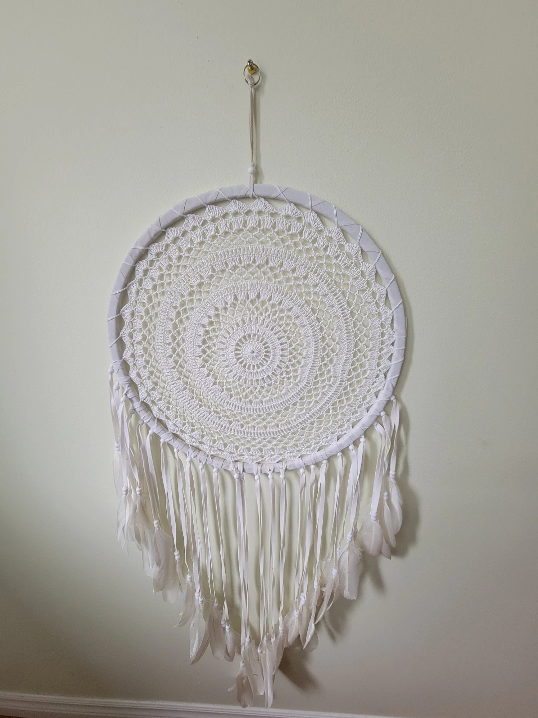 Large White Dream Catcher Boho Decor - photo 2