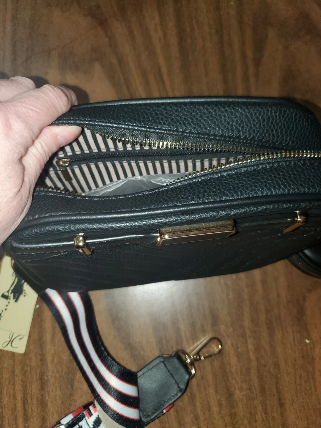 Jolene Couture Black Quilted Crossbody Bag - photo 2