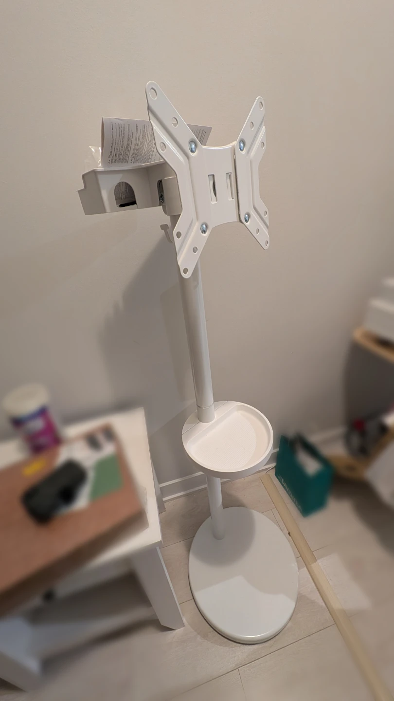 (NEW) Height Adjustable Rolling TV Stand - photo 2