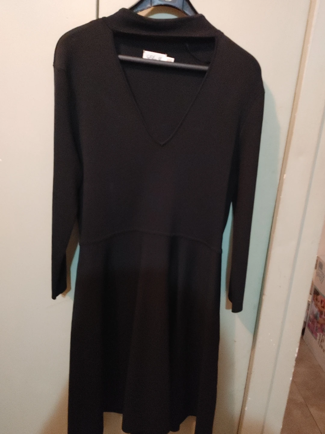 Eliza J Black V-Neck Dress XL