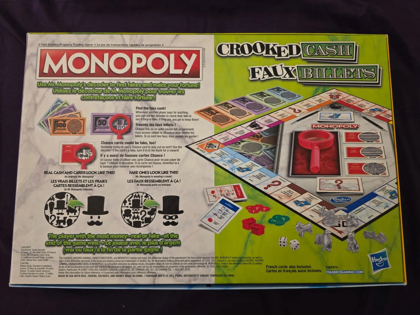 Monopoly Crooked Cash Faux Billets Board Game - photo 2