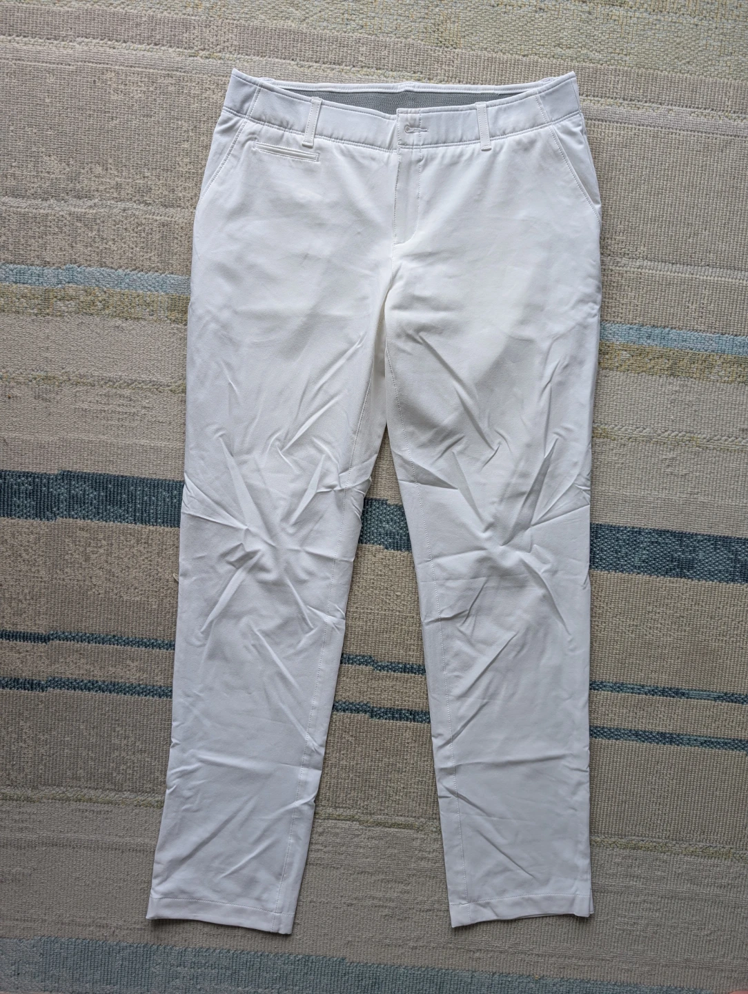 Under Armour White Fitted Golf Pants Size 6 - photo 4