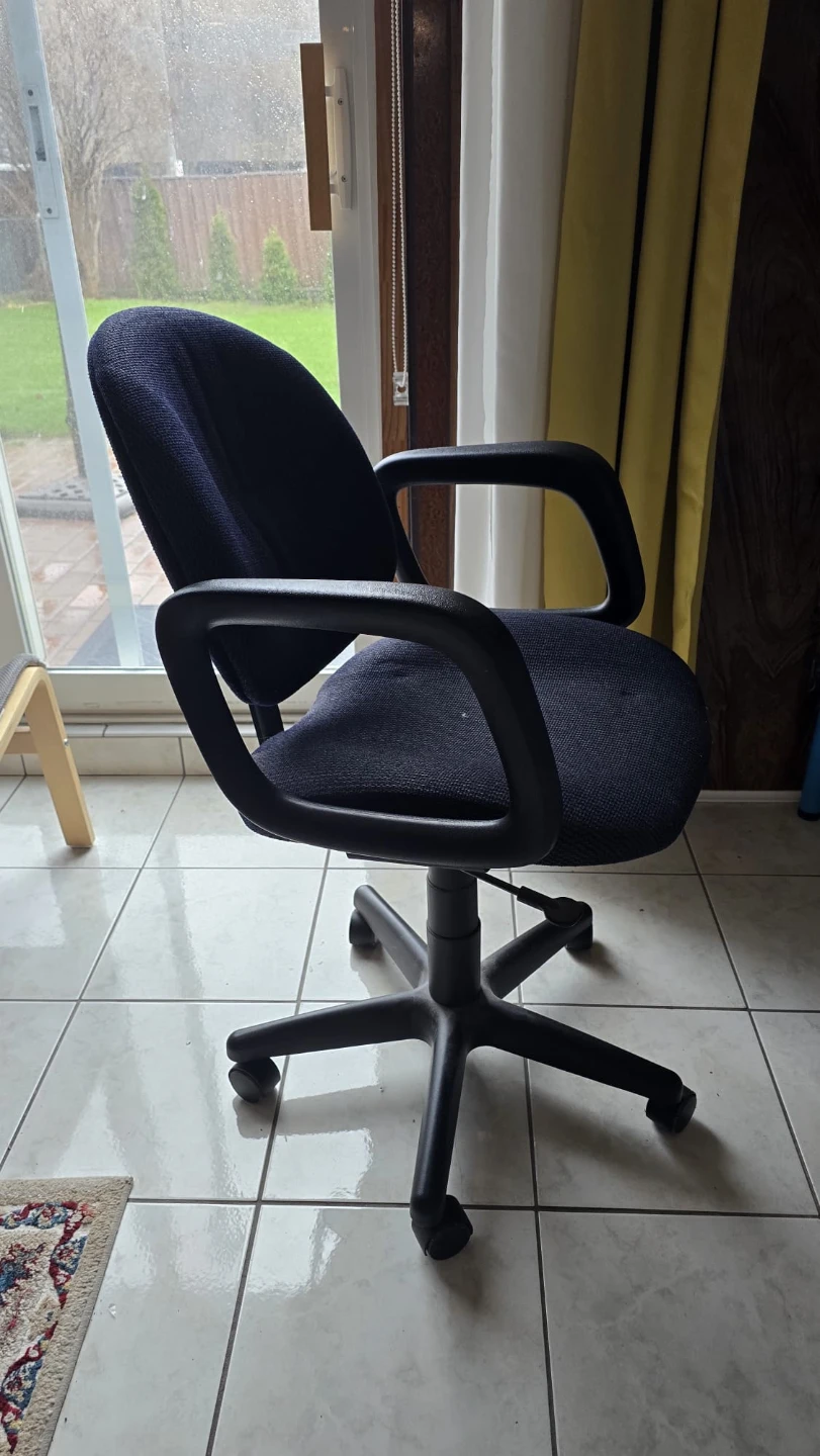 Dark Blue Office Chair with Arms
