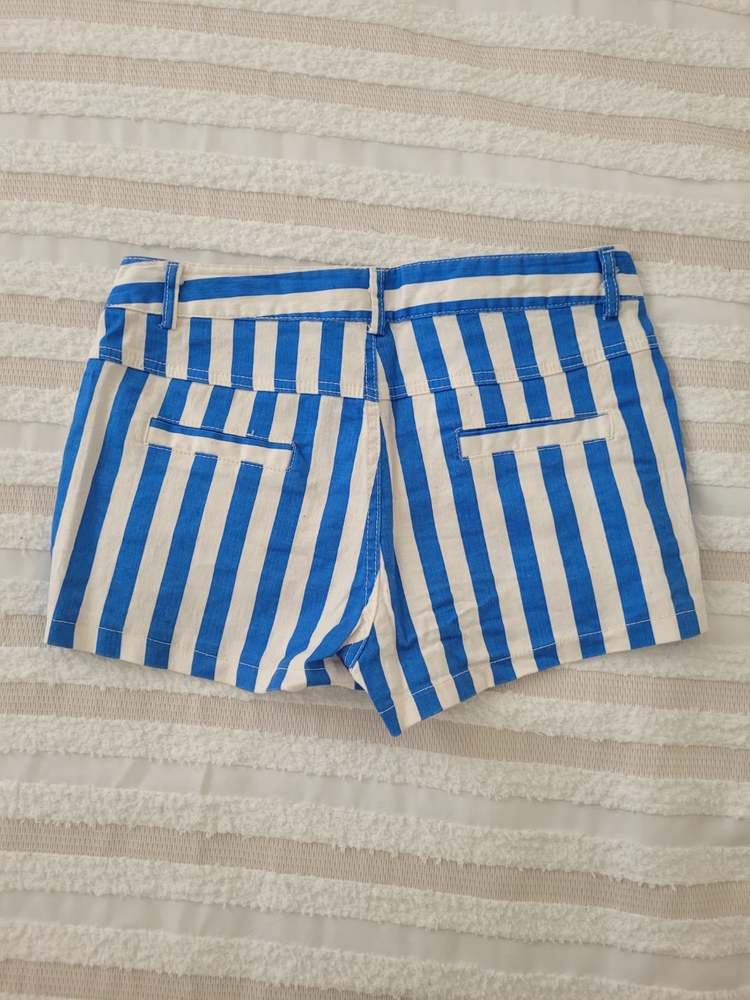 IVIVI Blue and White Striped Shorts - photo 2