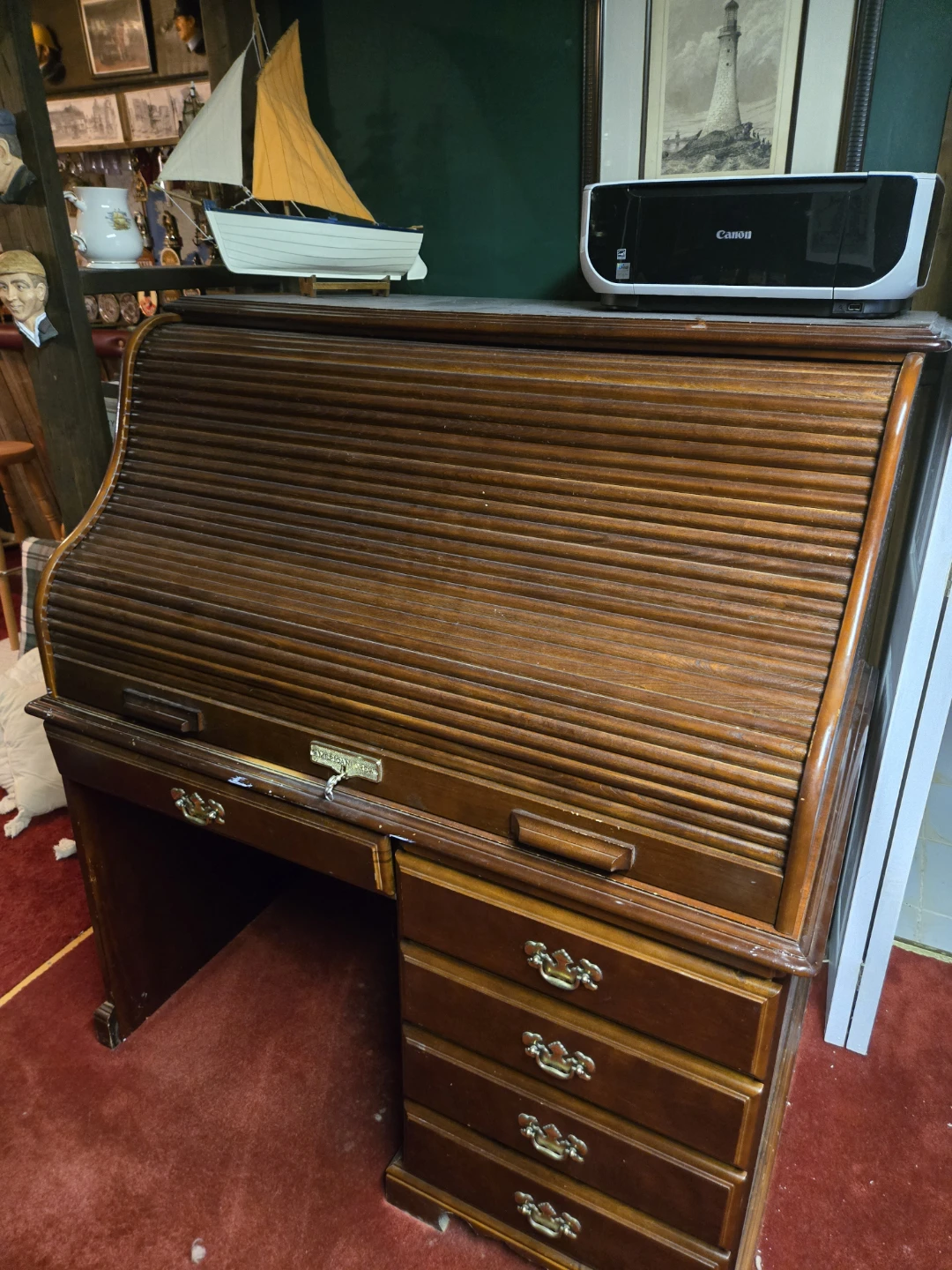 Vintage Roll Top Desk