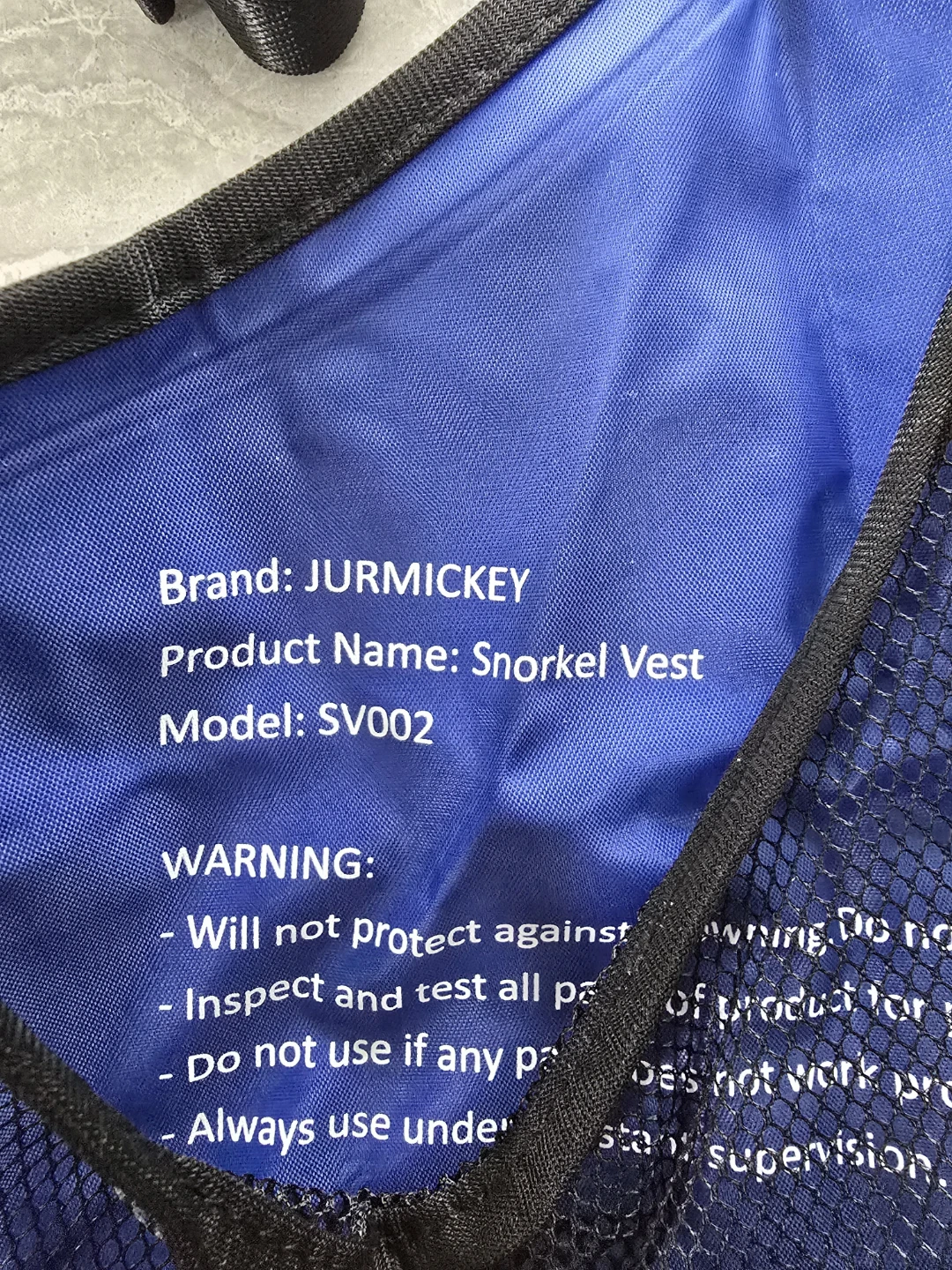 JURMICKEY Blue Inflatable Snorkel Vest - photo 5