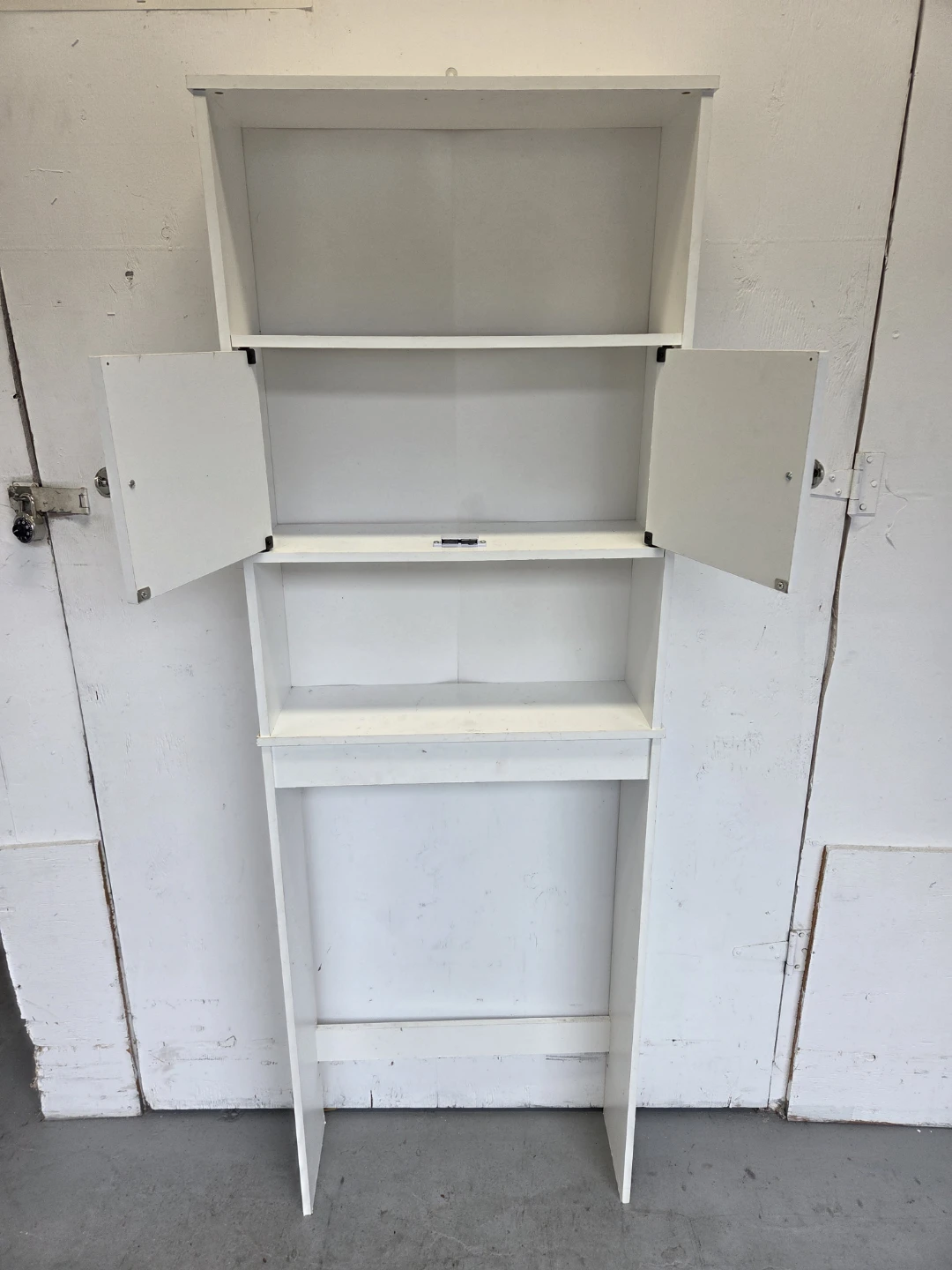 White Over-the-Toilet Storage Shelf