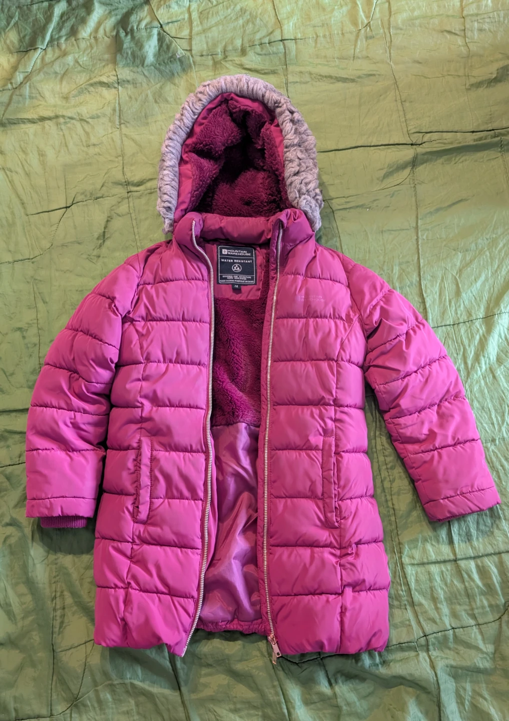 Mountain Warehouse Puffer Jacket with Faux Fur Hood