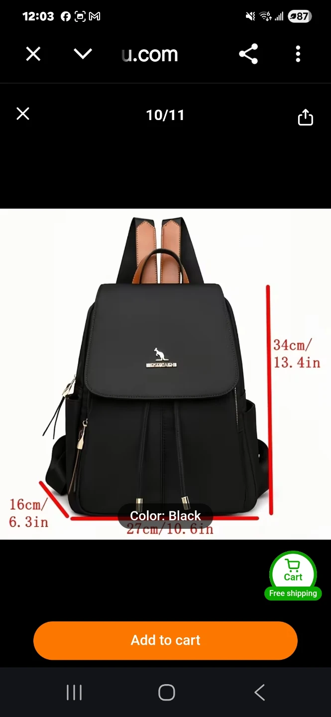 Black  Backpack - photo 3
