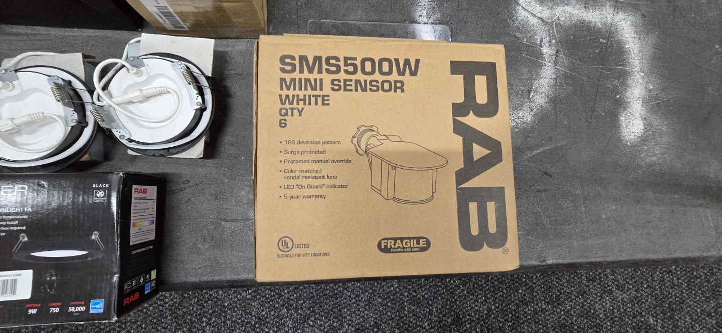 RAB SMS500W Mini Sensor White Quantity 6