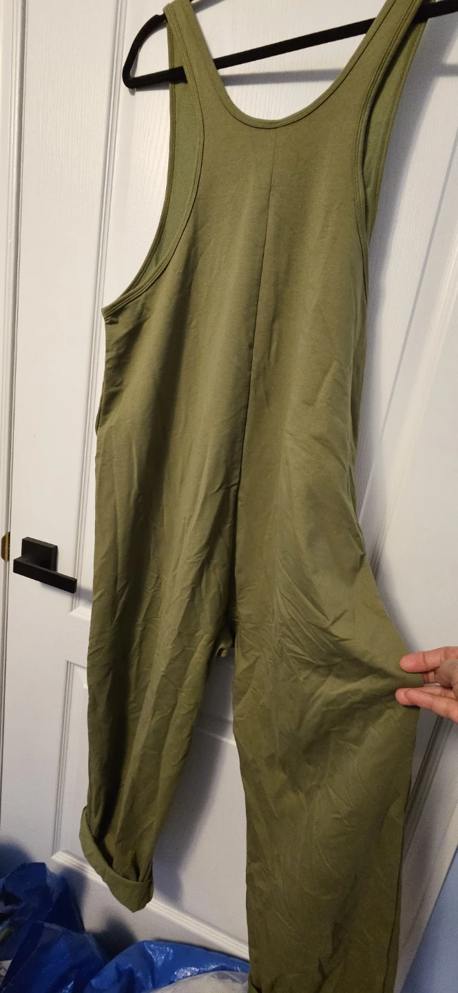 Olive Green Jumpsuit with Pockets - photo 2