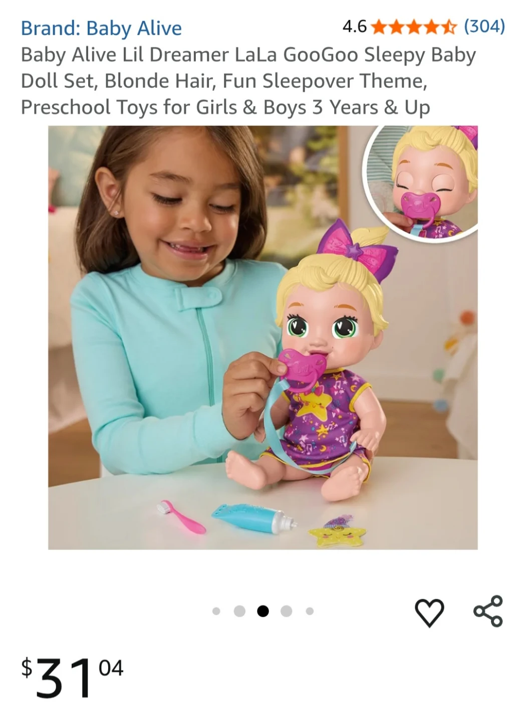 Baby Alive Lil Dreamer Lala GooGoo Sleepy Baby Doll - photo 4