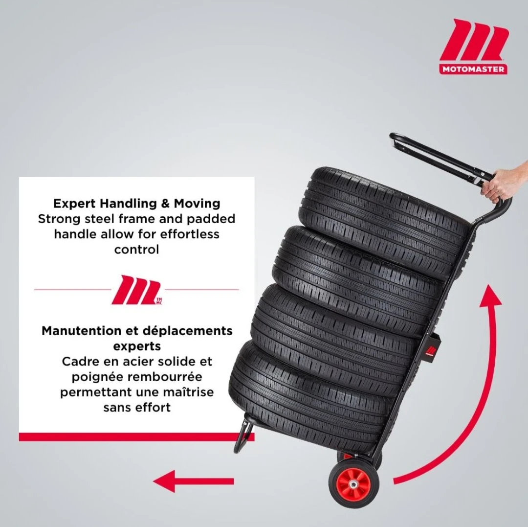 MotoMaster Roll-On Tire Dolly with Adjustable Height 300lb - photo 3
