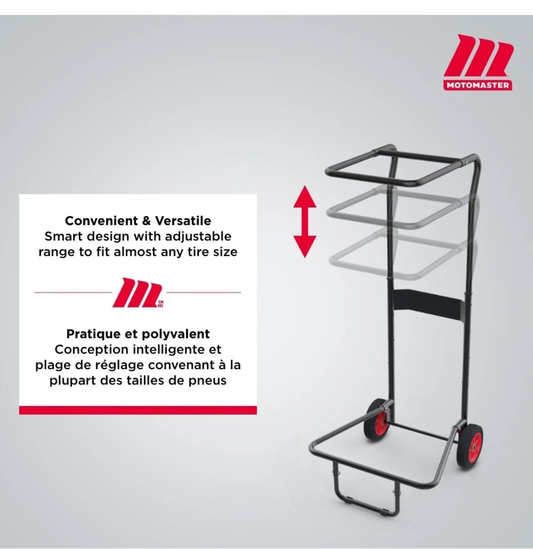 MotoMaster Roll-On Tire Dolly with Adjustable Height 300lb