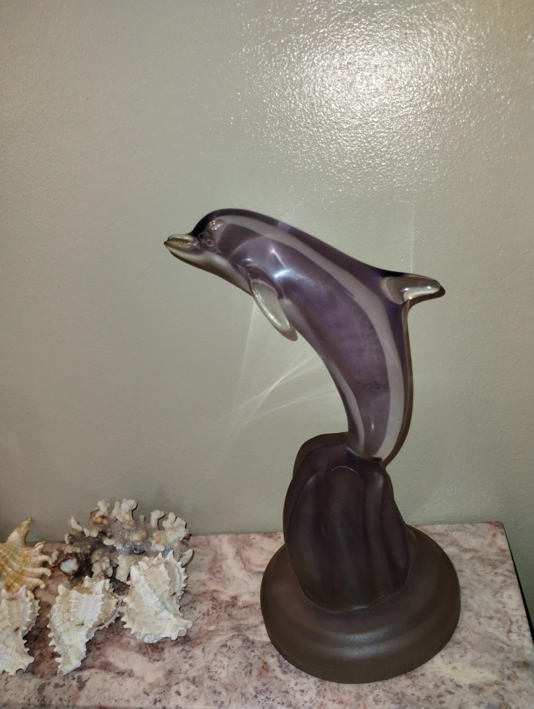 Glass Dolphin Sculpture