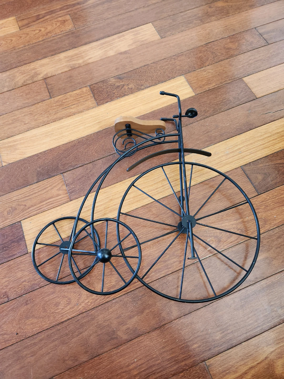 Vintage Style Bicycle Metal & Wood Wall Art - photo 3