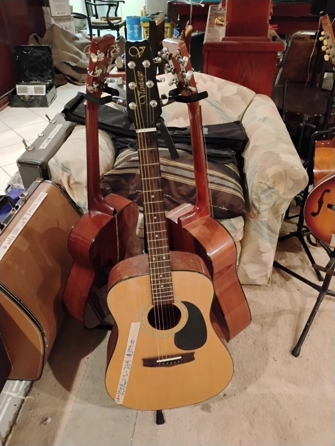 Vintage bass guitar