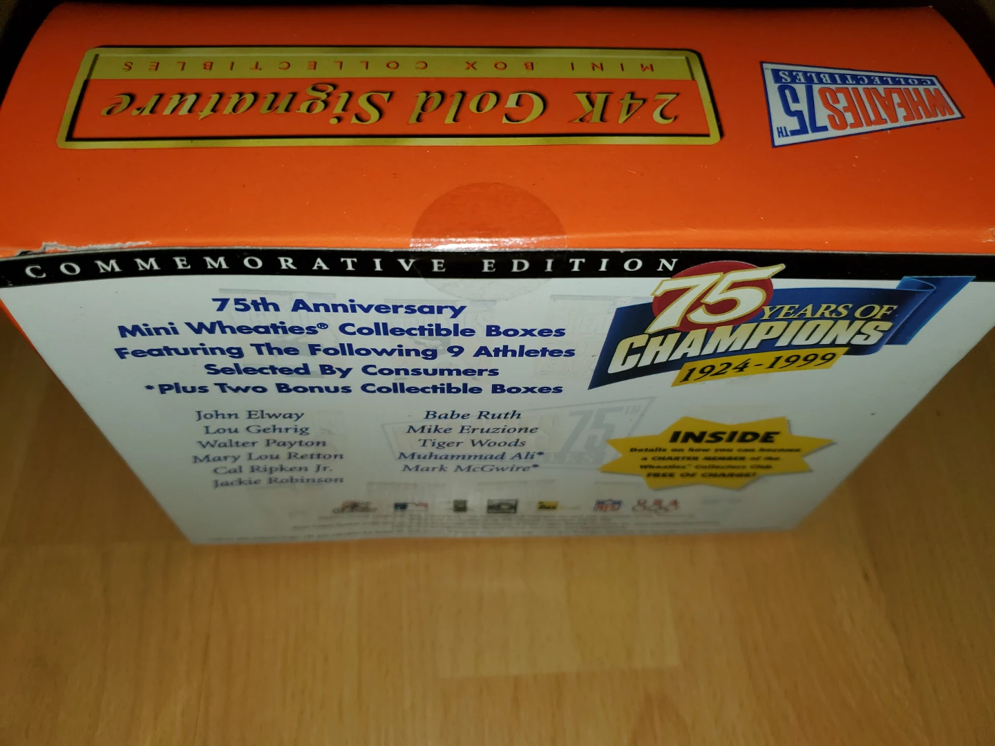 1999 Tiger Woods Wheaties 75th Anniversary Collectors Box - photo 2